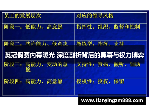 英冠假赛内幕曝光 深度剖析背后的黑幕与权力博弈
